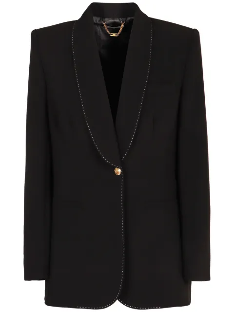 Elisabetta Franchi contrast-stitching blazer