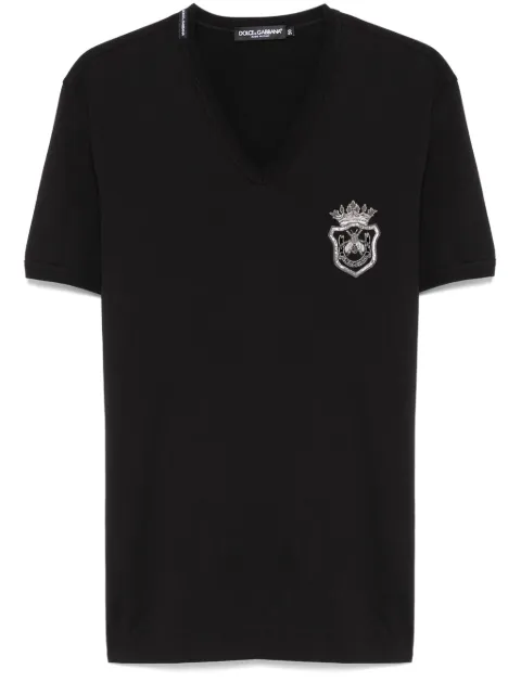 Dolce & Gabbana heraldic-embroidered T-shirt
