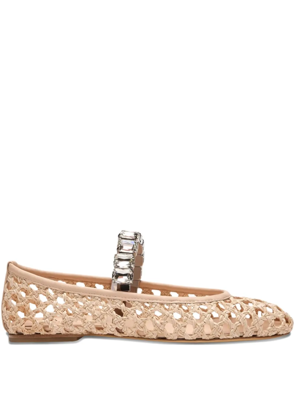 Casadei Versilia Crystal-embellished Ballet Flats