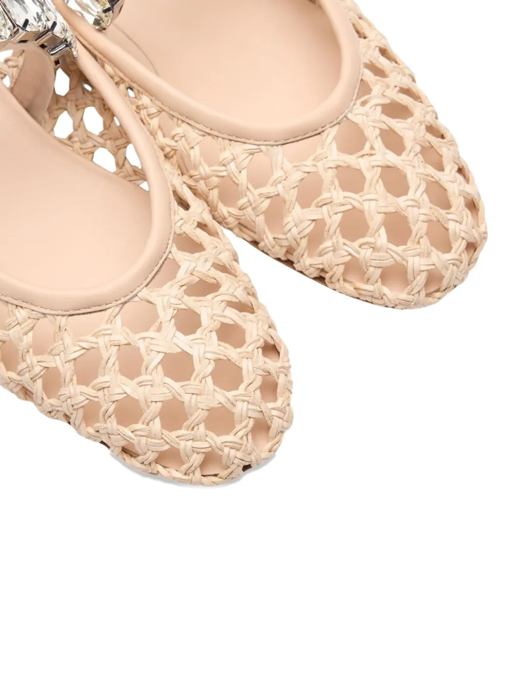 Casadei Versilia Crystal-embellished Ballet Flats