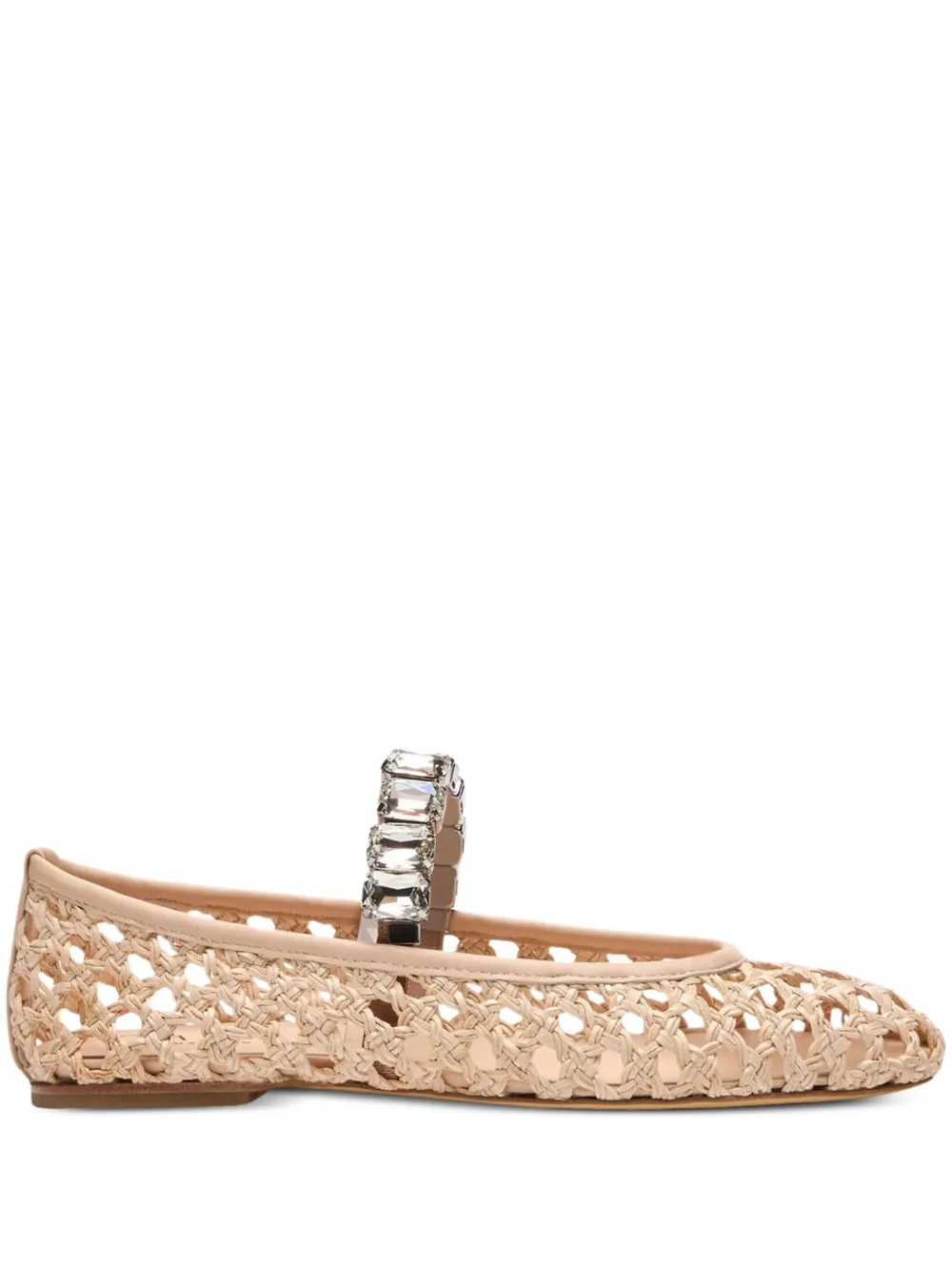 Casadei Versilia crystal-embellished ballet flats Pink