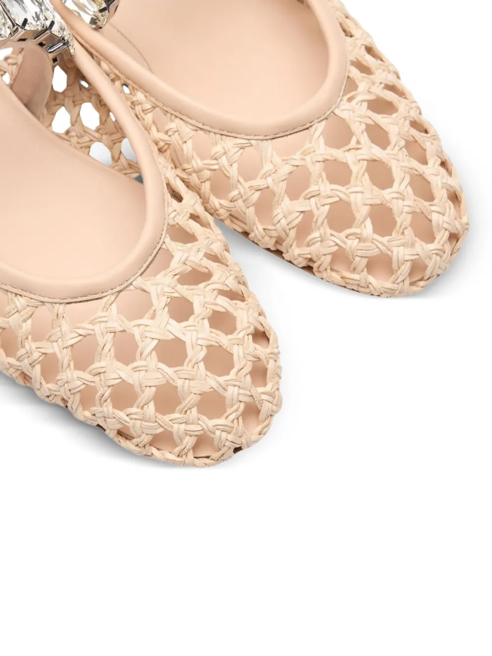 Casadei Versilia crystal-embellished ballet flats Pink