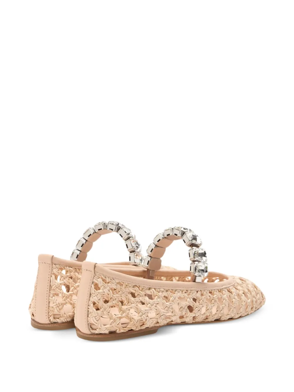 Casadei Versilia crystal-embellished ballet flats Pink