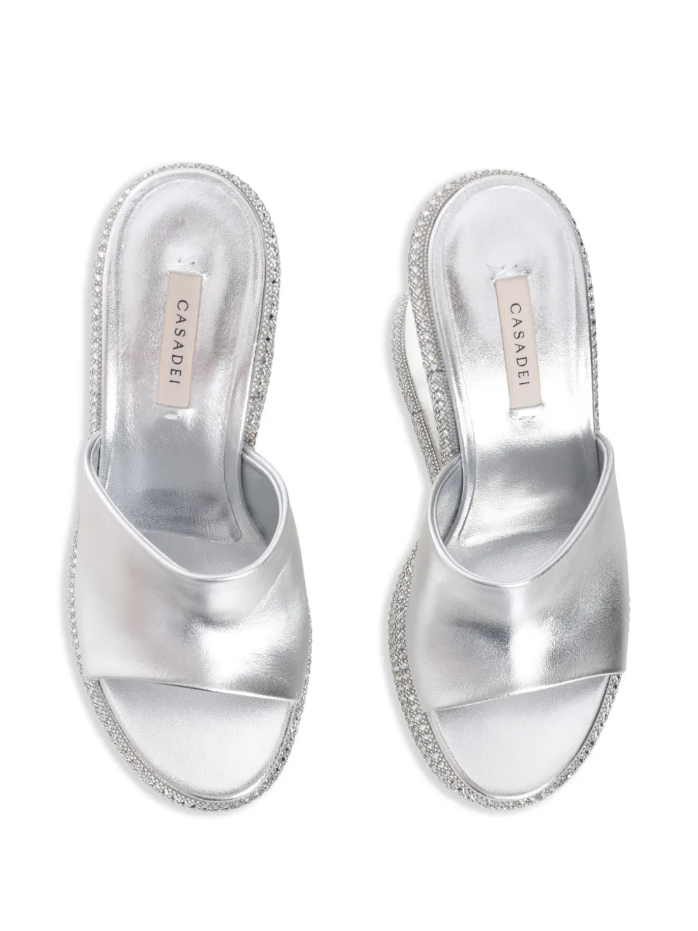 Casadei 80 mm Jasmine sleehakken Zilver