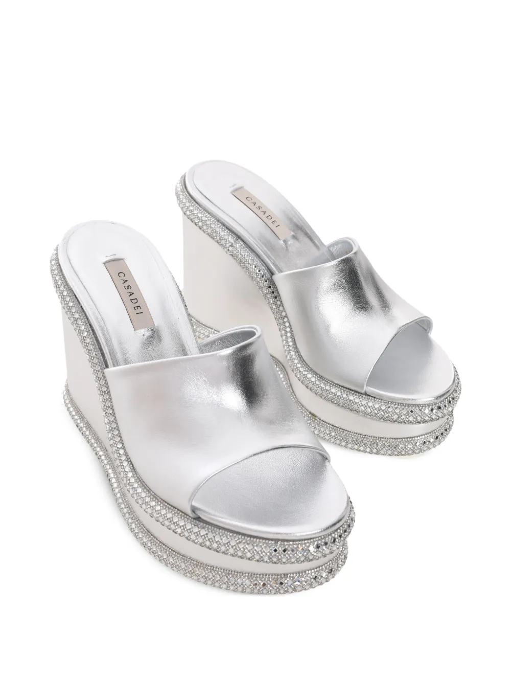 Casadei 80mm Jasmine wedges - Zilver