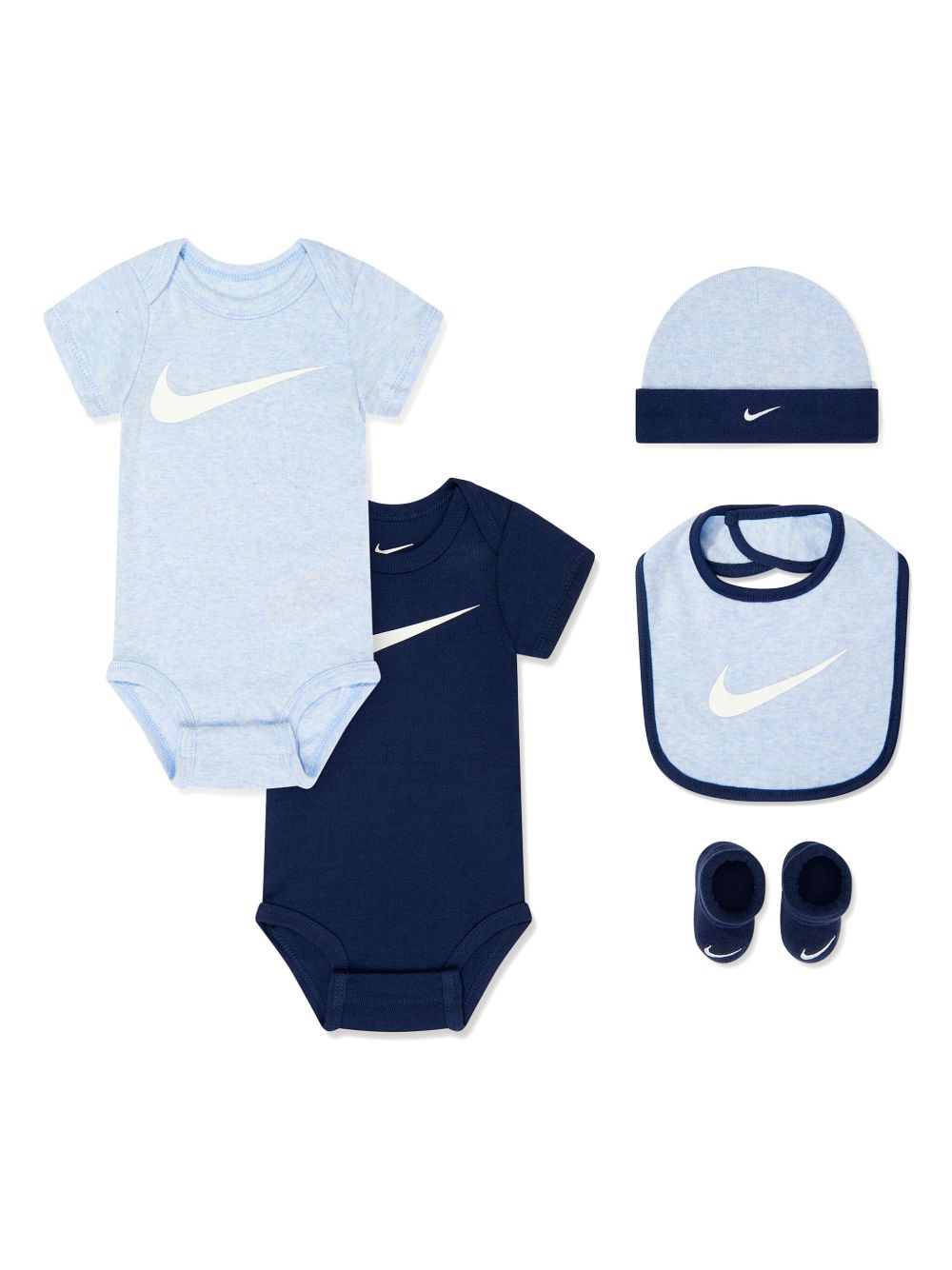 Nike Kids Swoosh-print babygrow (set of five) - Blue