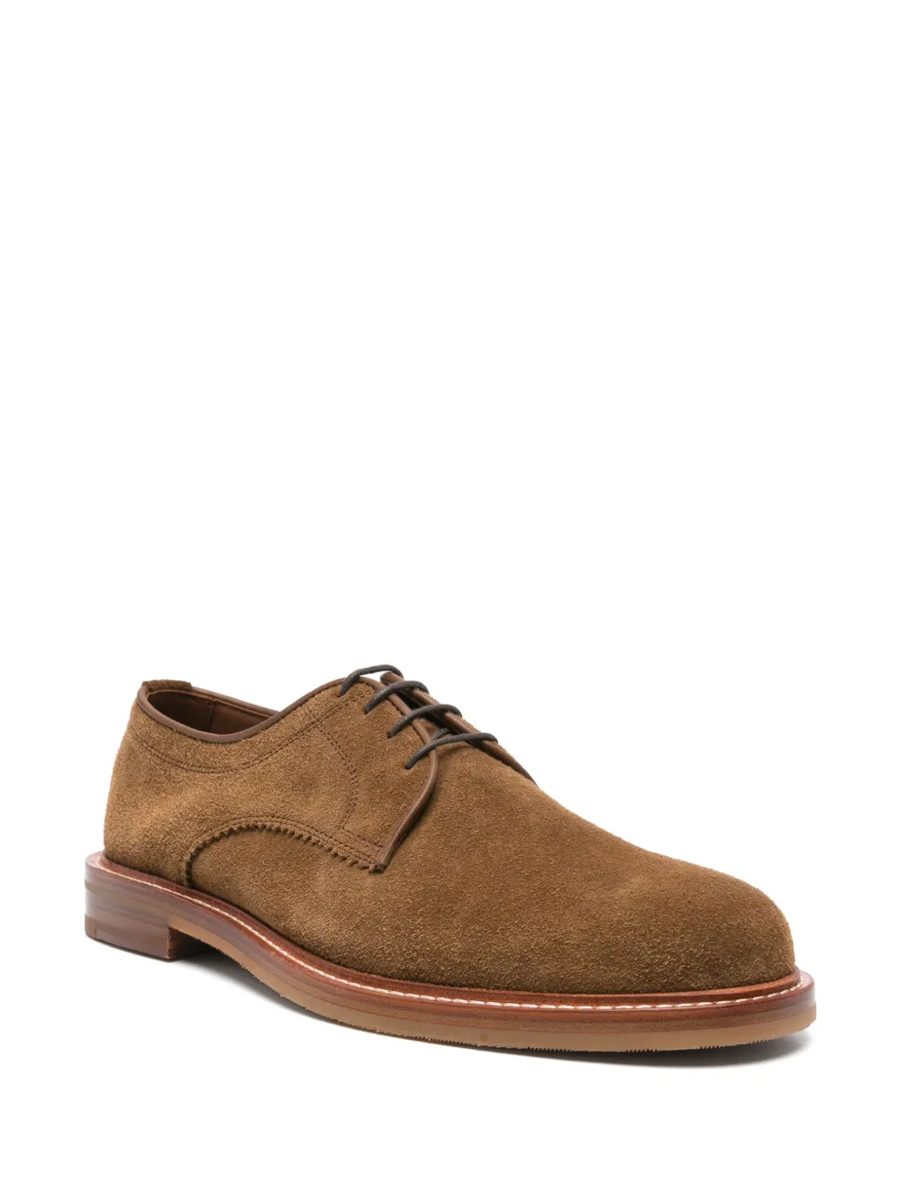 Brioni suede derby shoes - Bruin