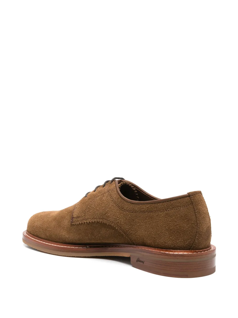Brioni suede derby shoes Brown