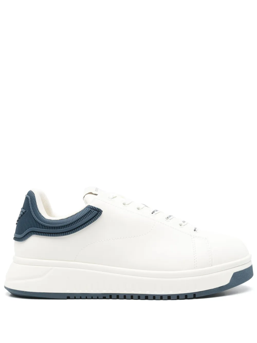 Emporio Armani leather sneakers White