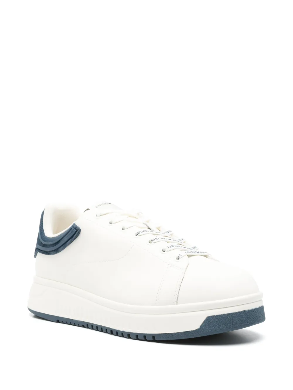 Emporio Armani leather sneakers White