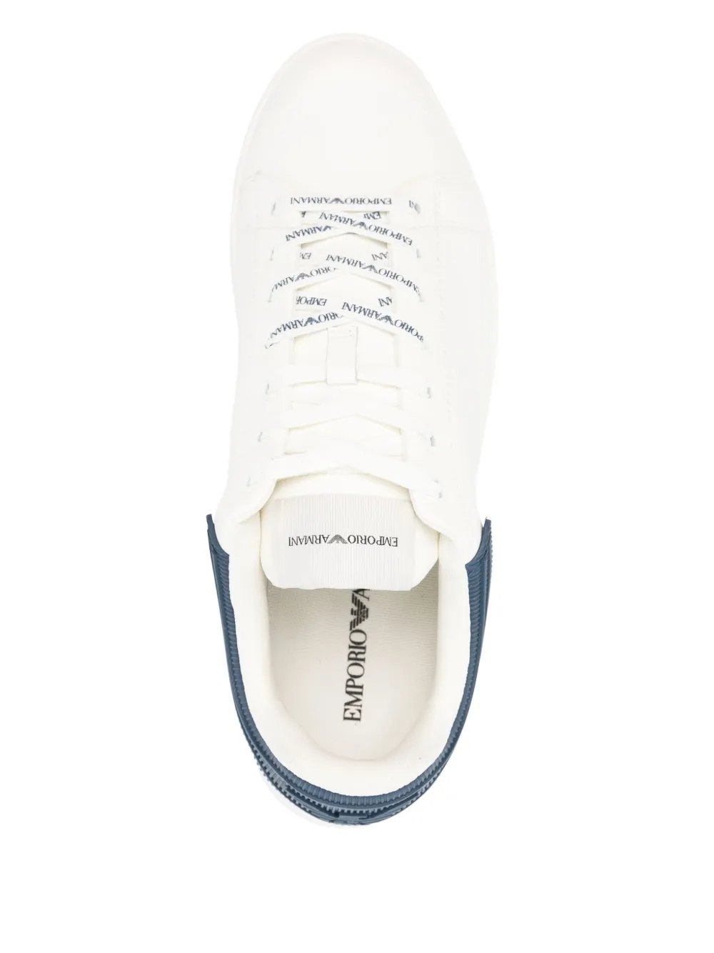 Emporio Armani leather sneakers White