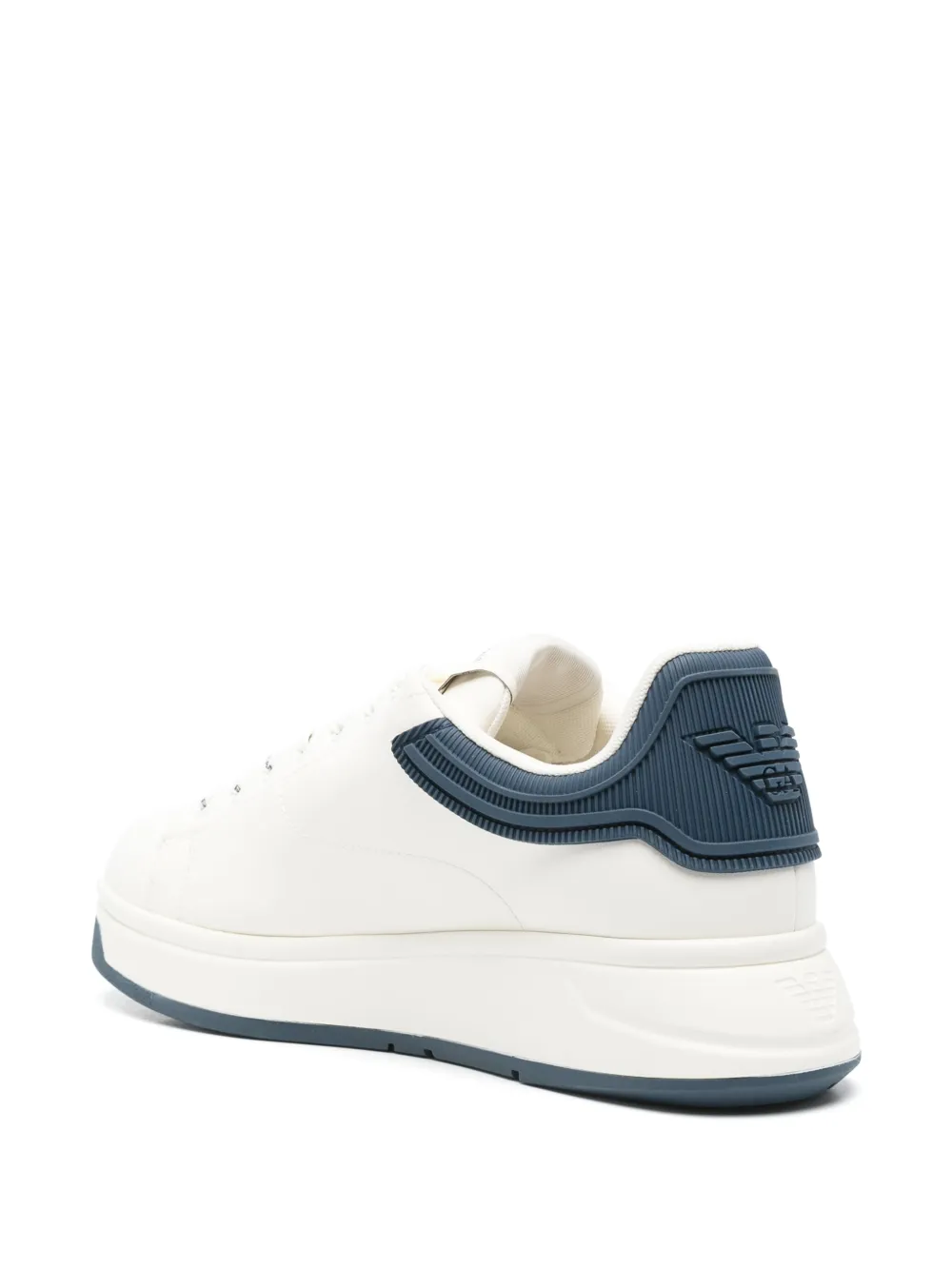 Emporio Armani leather sneakers White