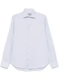 Canali mini-check shirt - Blue