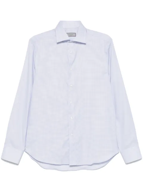 Canali mini-check shirt