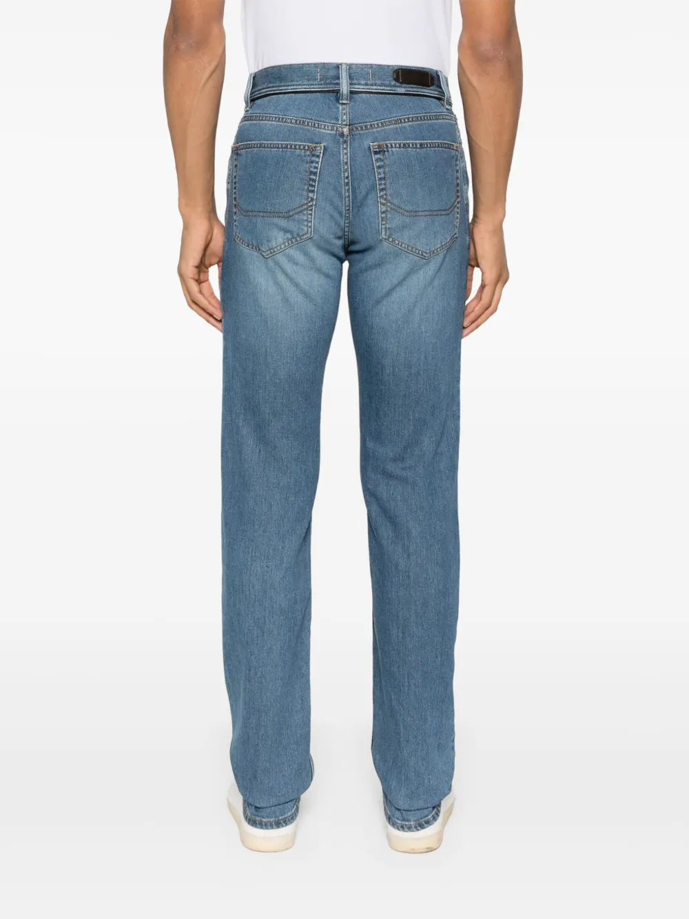 Brioni Jeans met logo-reliëf Blauw