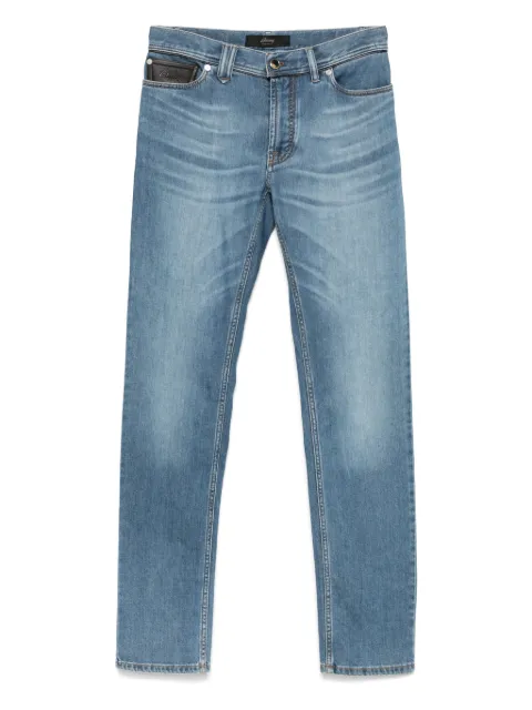Brioni logo-embossed jeans 