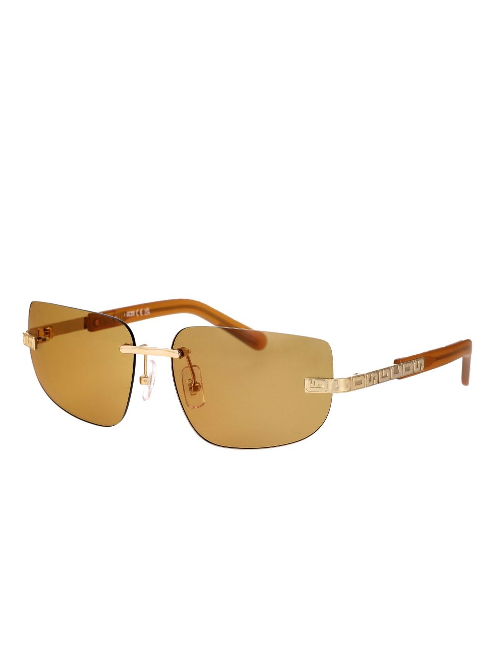 GCDS logo-engraved sunglasses - Goud