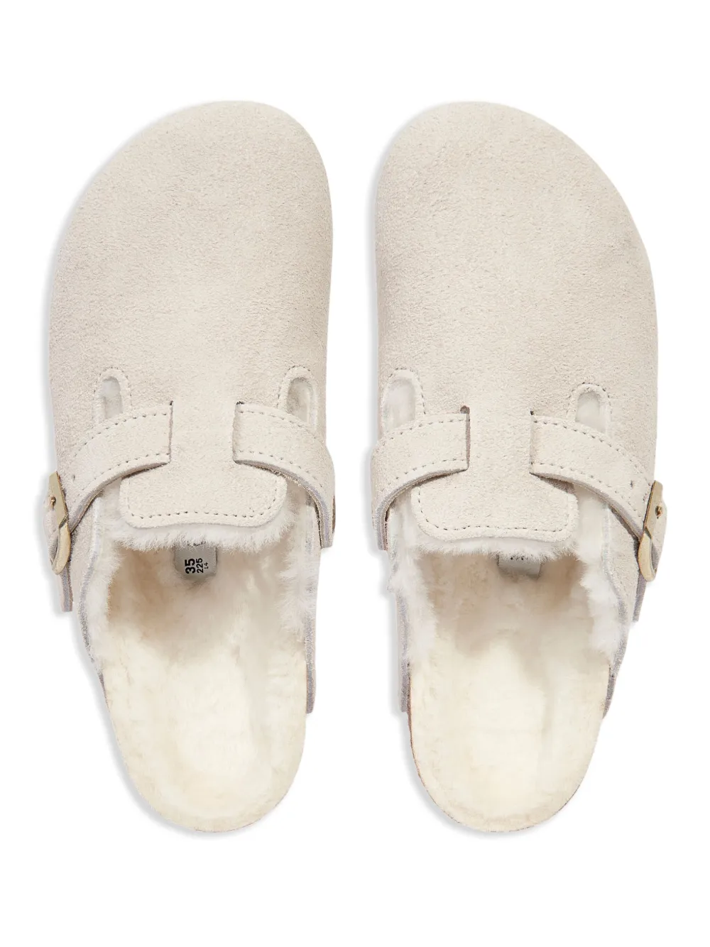 Birkenstock Boston Suede Slippers In Neutrals
