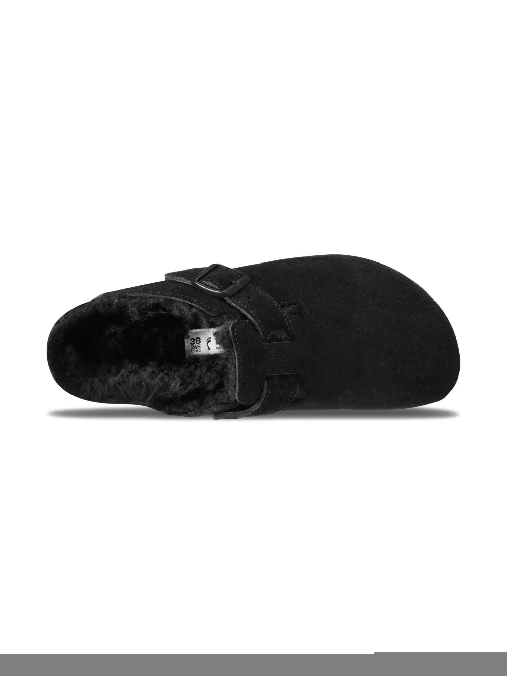Birkenstock Boston Suede Slippers In Black