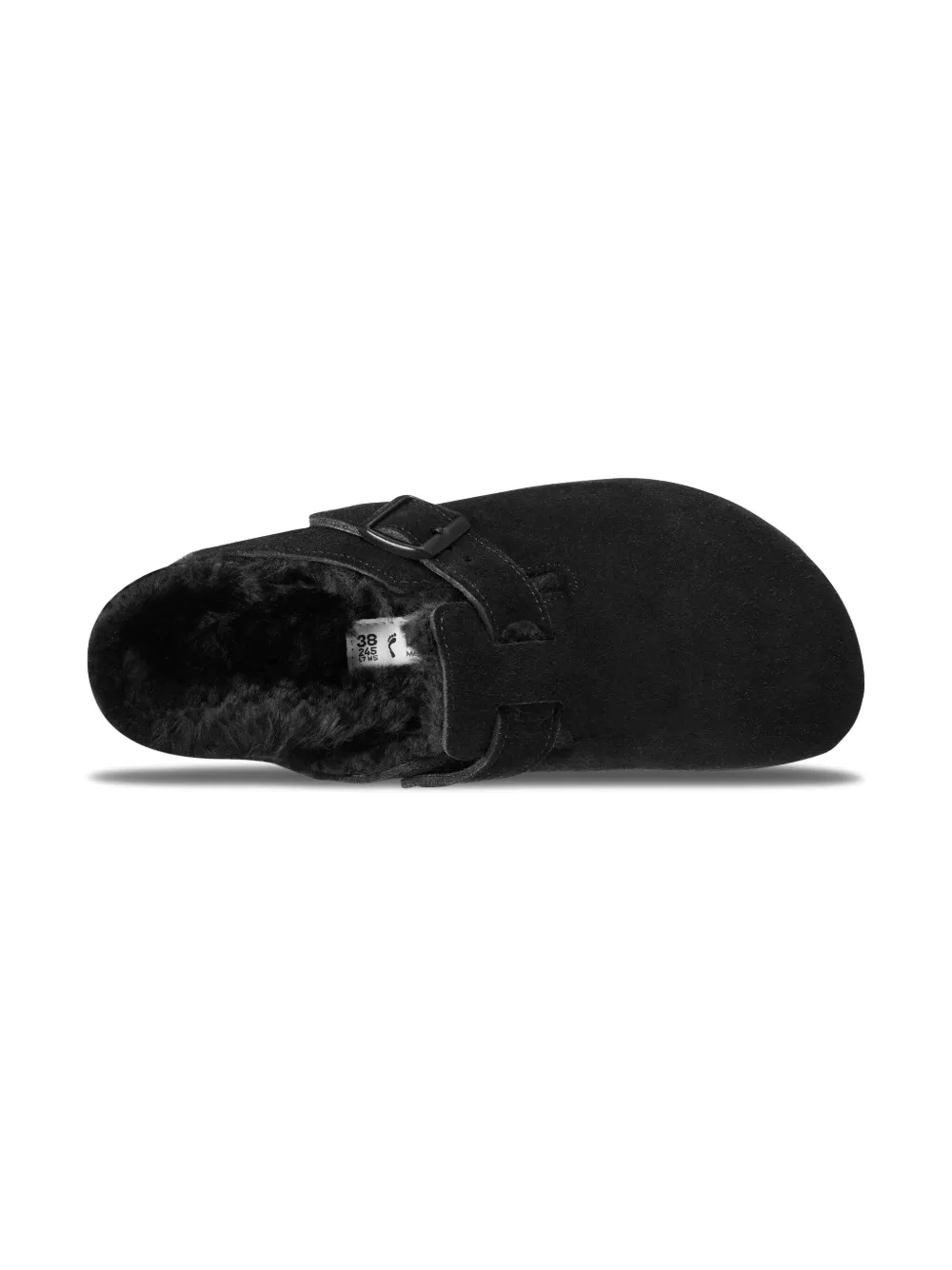 Birkenstock Kids Boston suede slippers Black