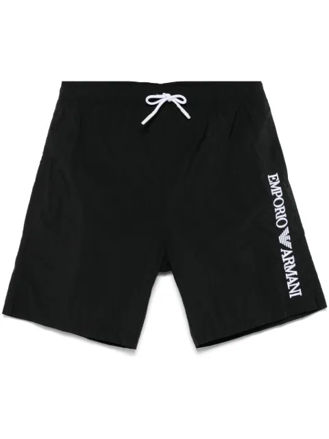 Emporio Armani logo-embroidered swim shorts