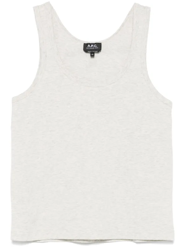 A.P.C. Label Tank Top | Grey | FARFETCH RO