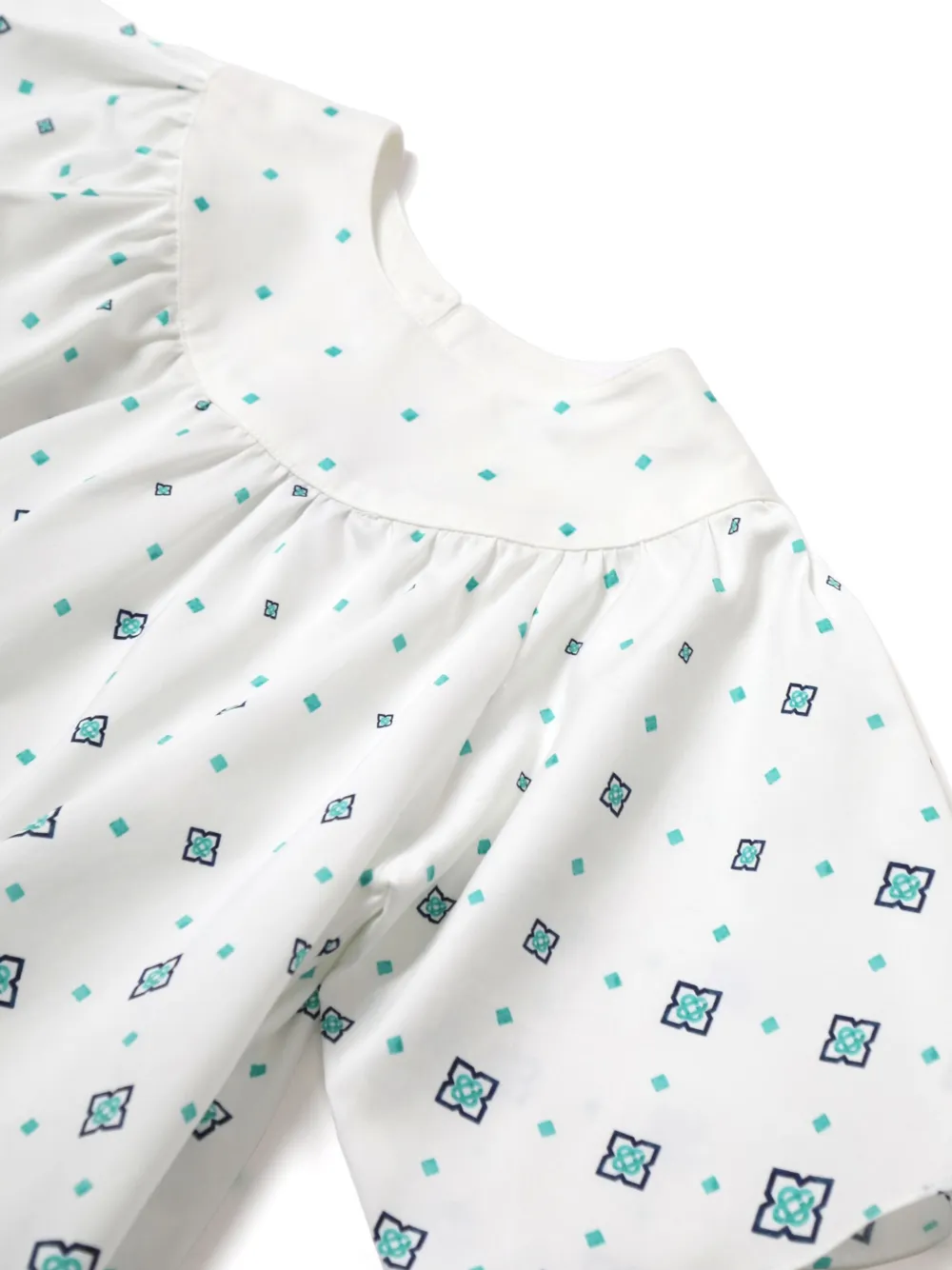  Casablanca Kids Monogram Dress - White 