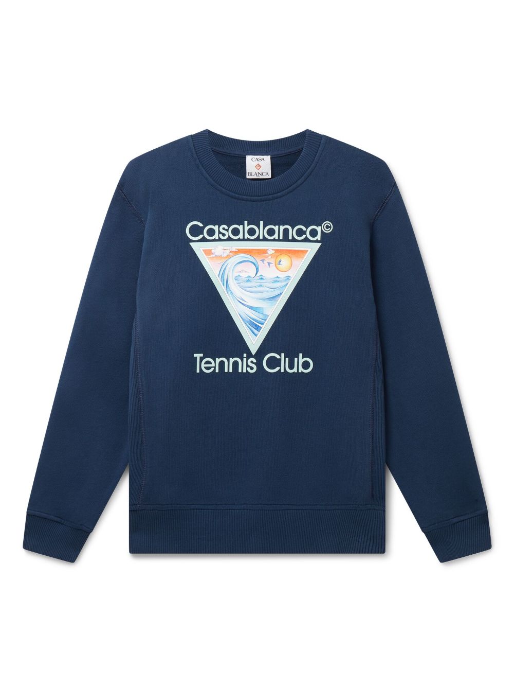 CASABLANCA KIDS logo-print sweatshirt - Blue