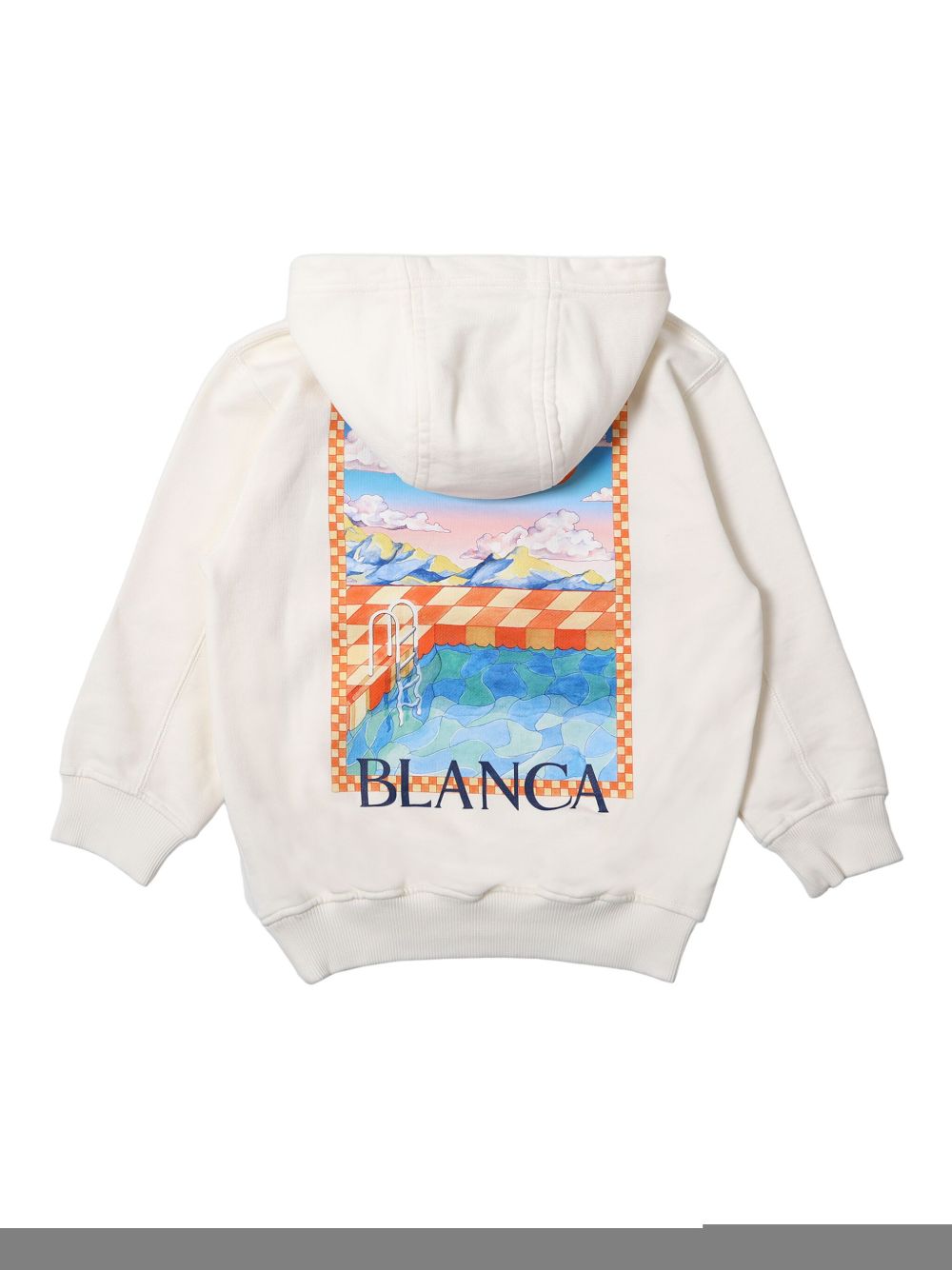 CASABLANCA KIDS Surreal Pool hoodie - White