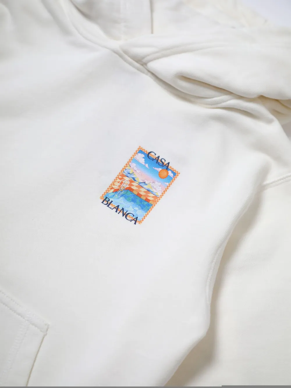 CASABLANCA KIDS Surreal Pool hoodie Wit