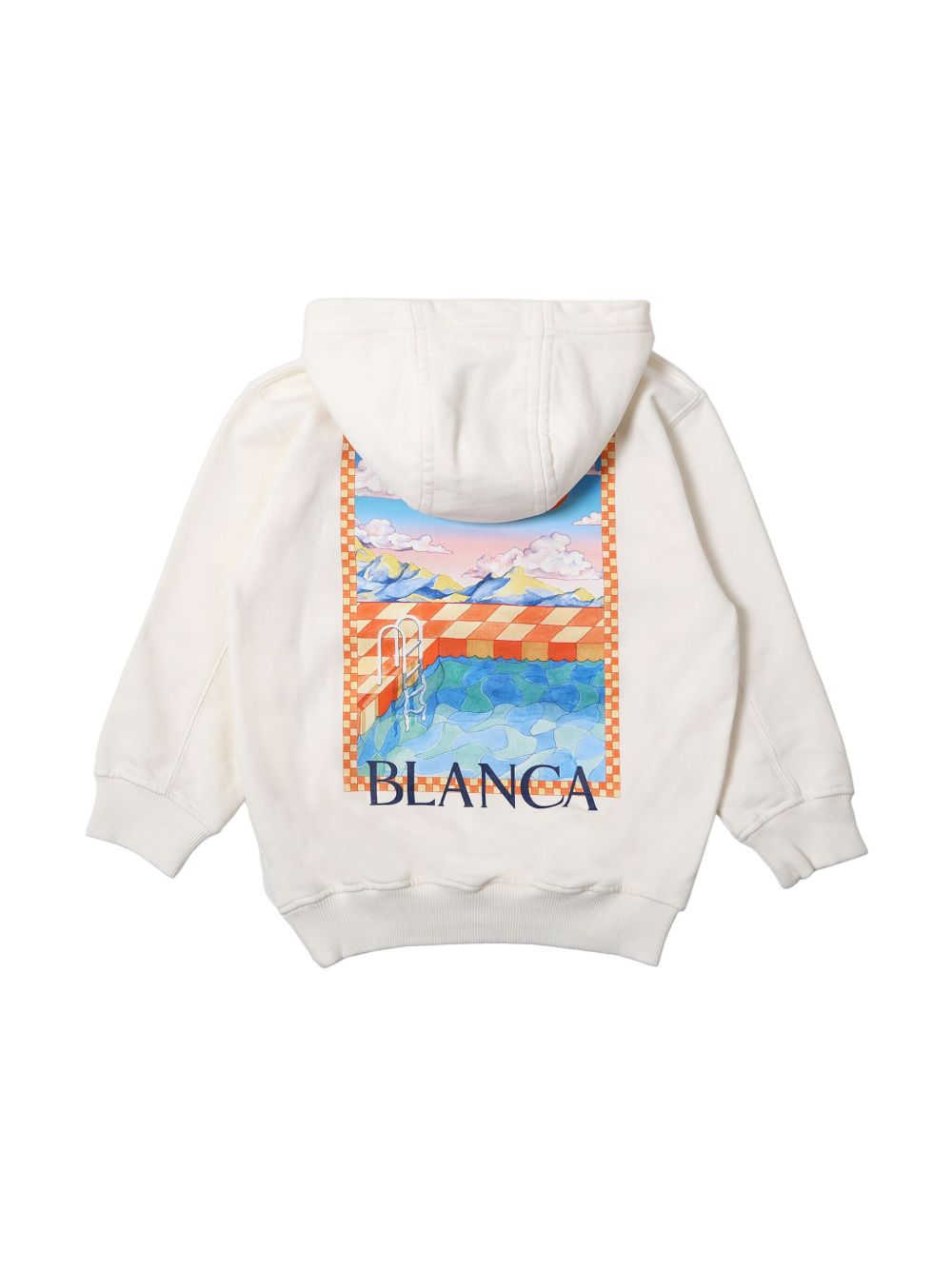 CASABLANCA KIDS Surreal Pool hoodie - White