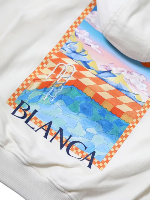 CASABLANCA KIDS Surreal Pool Hoodie | White | FARFETCH