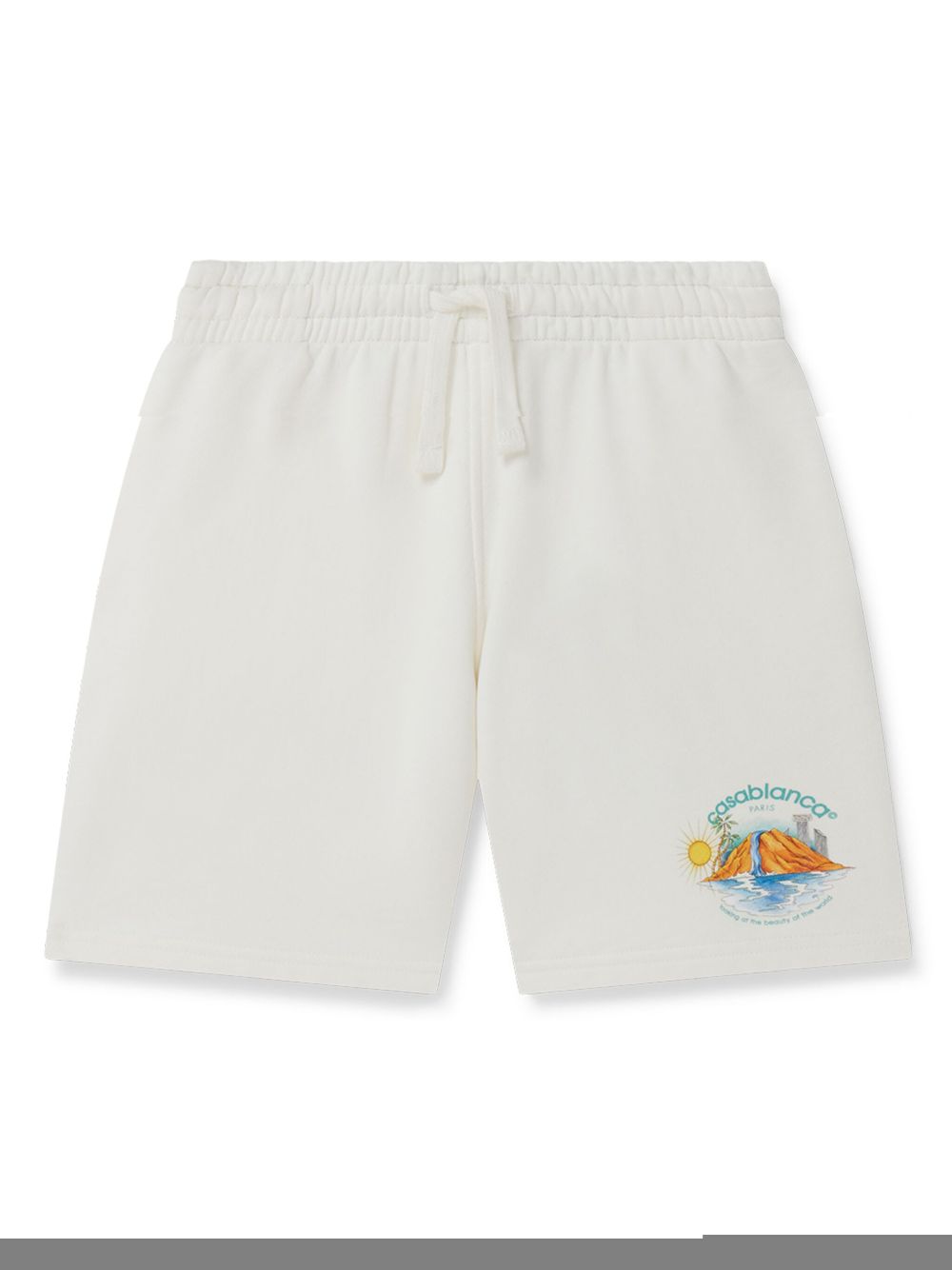 CASABLANCA KIDS logo-print shorts - White