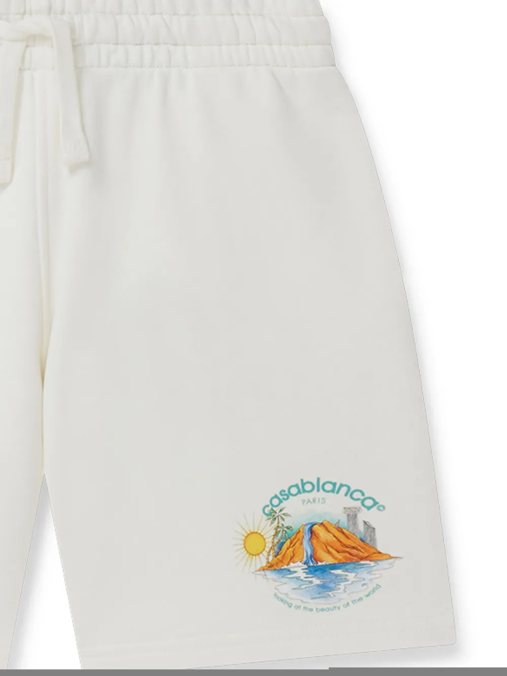 CASABLANCA KIDS Shorts met logoprint Wit