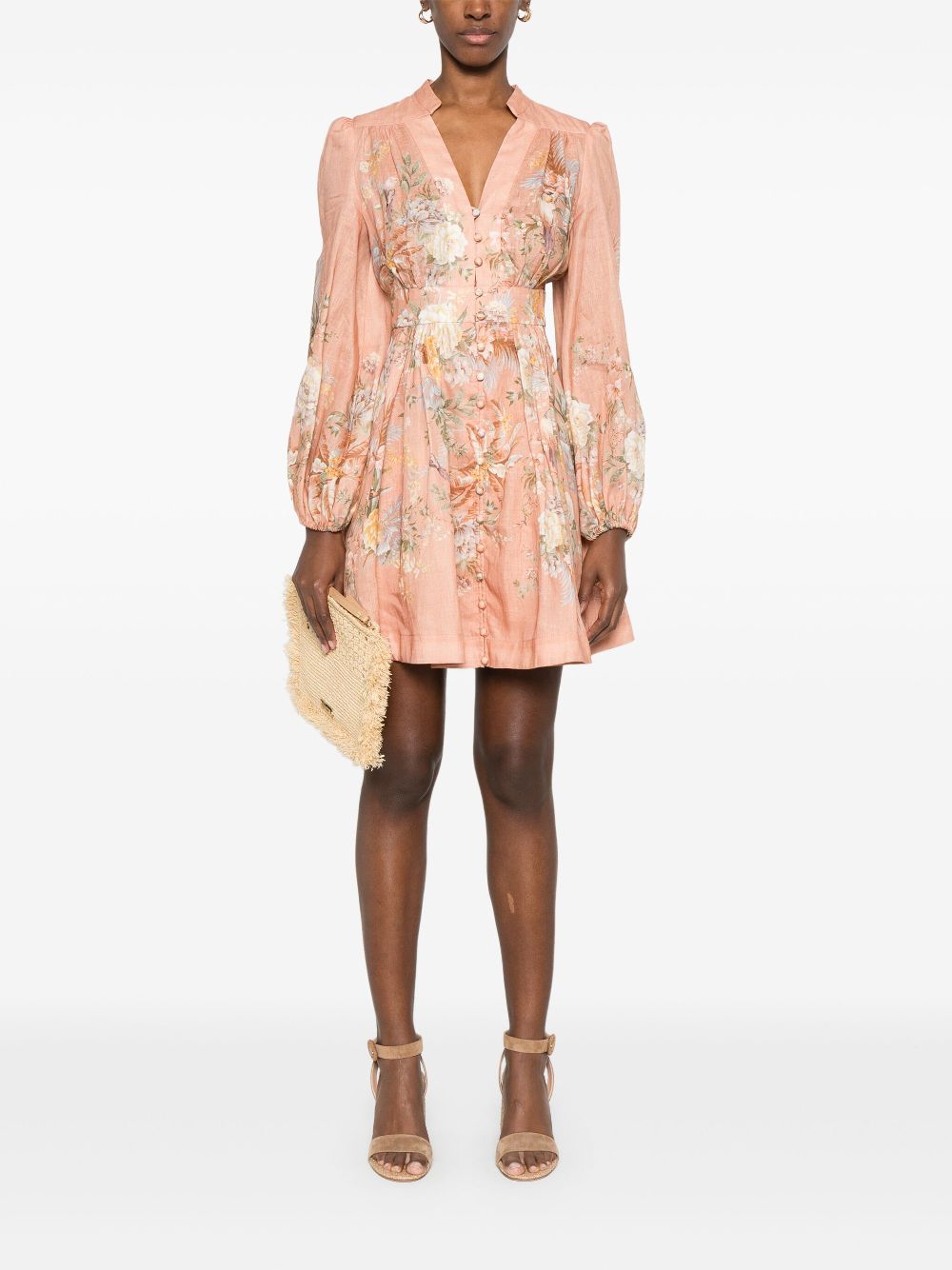 ZIMMERMANN Tallow Plunge mini-jurk - Roze