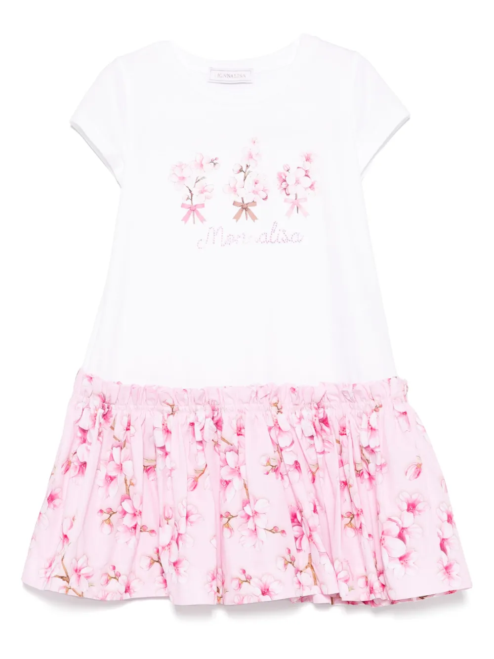 MONNALISA FLORAL-PRINT DRESS