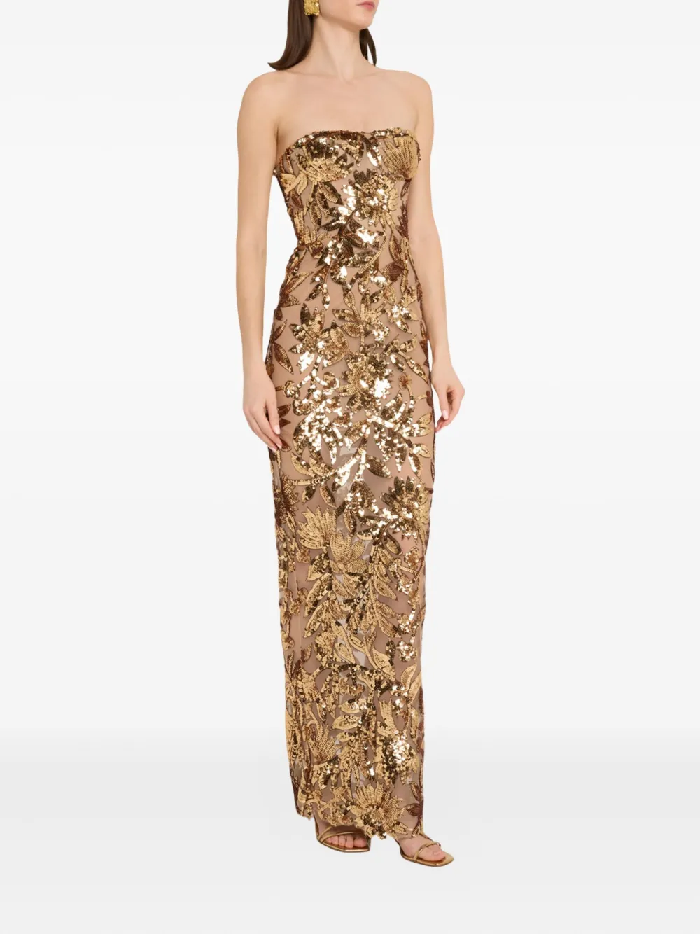Bronx And Banco Dahlia Gown In Brown
