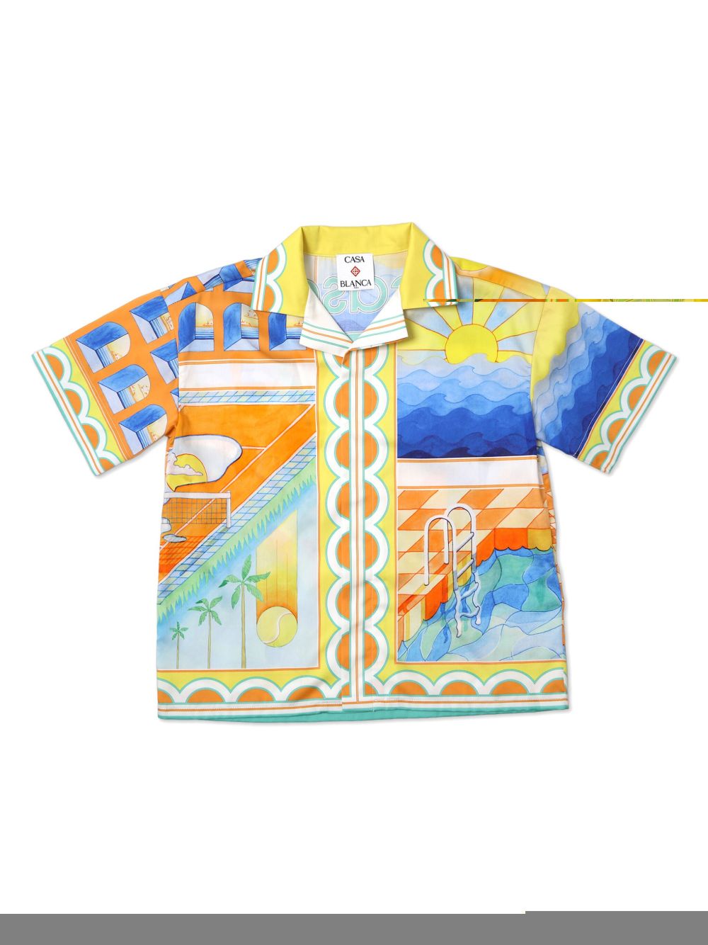 CASABLANCA KIDS graphic-print shirt - Yellow