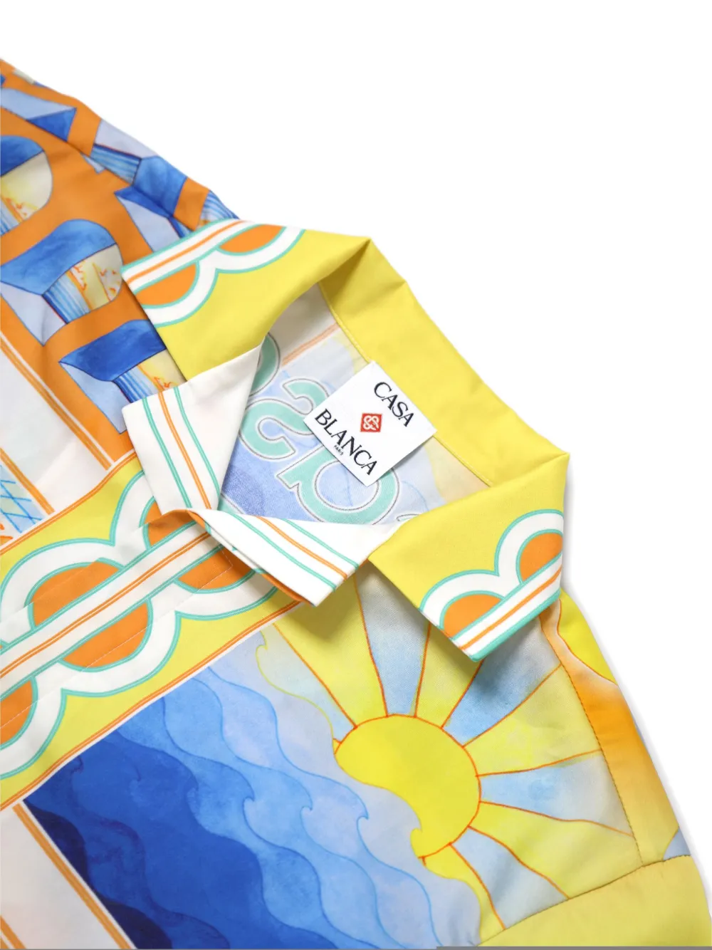 CASABLANCA KIDS Shirt met print Geel