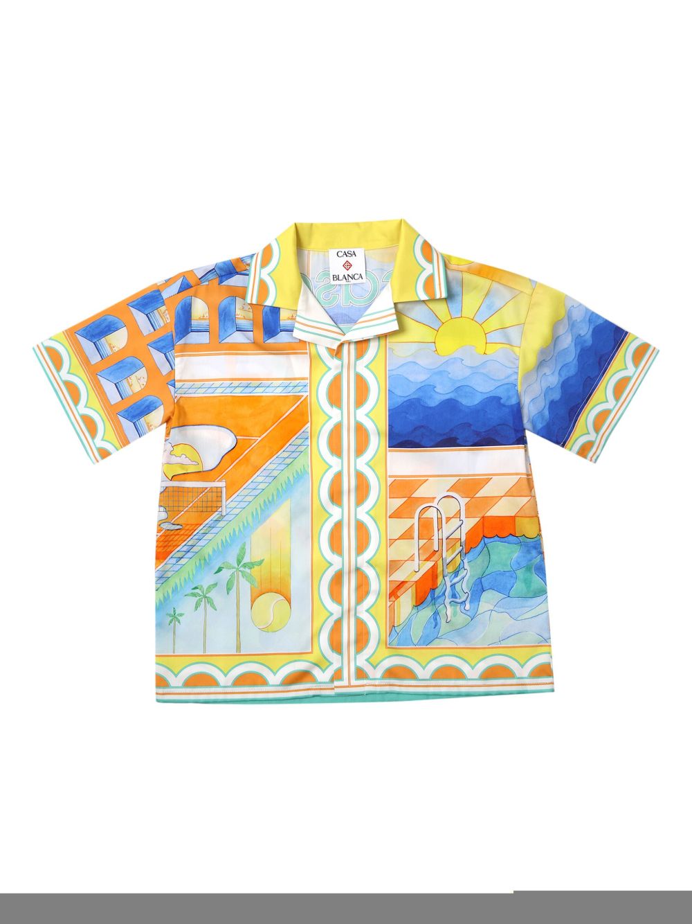 CASABLANCA KIDS graphic-print shirt - Yellow