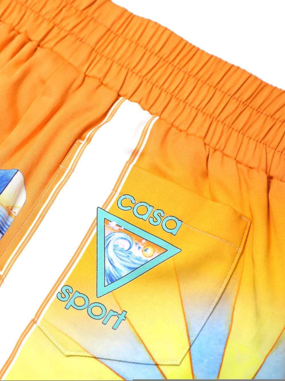 CASABLANCA KIDS Surreal Pool shorts Oranje