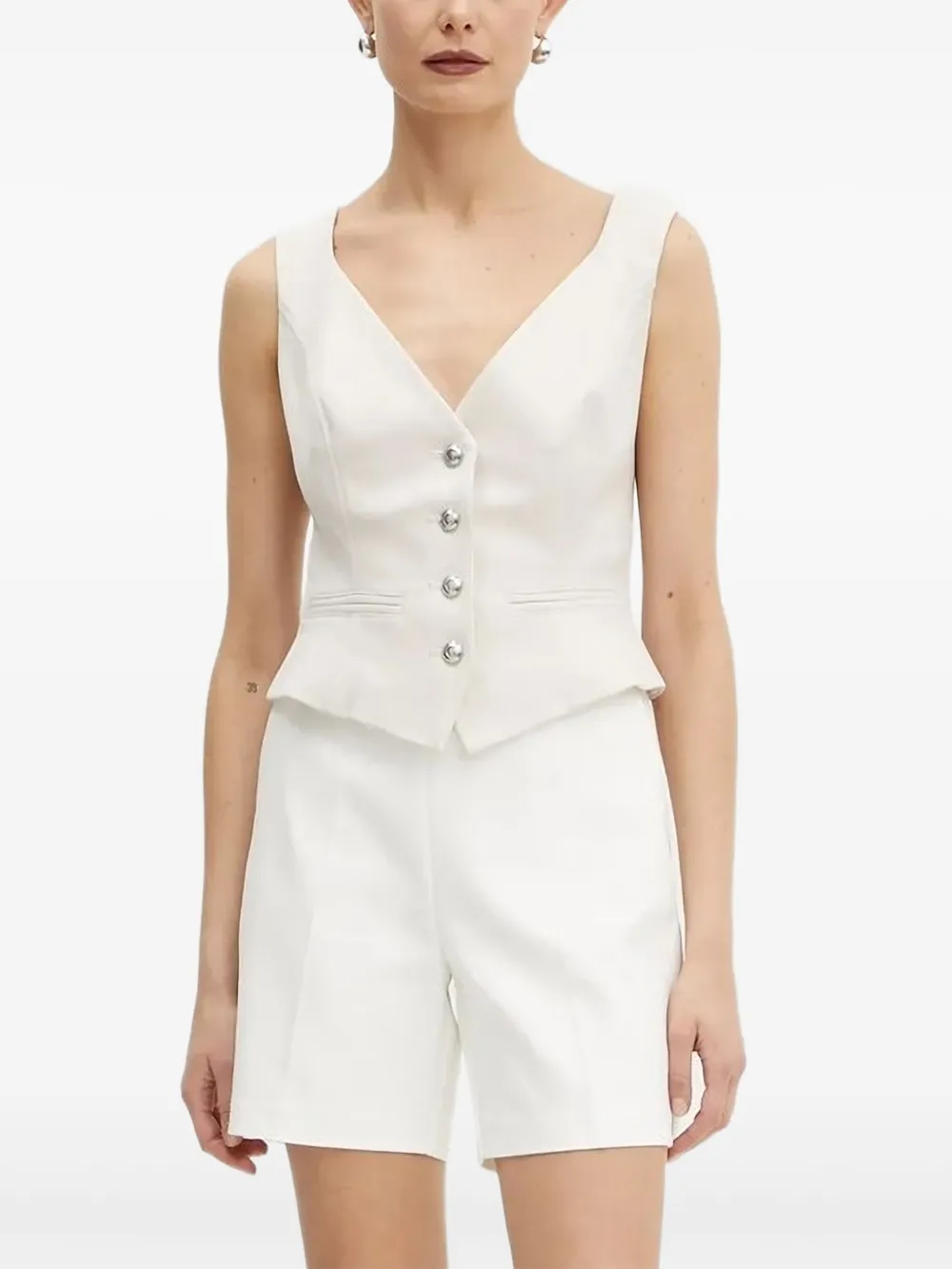 GUESS USA sleeveless button-front top | White | Image 1