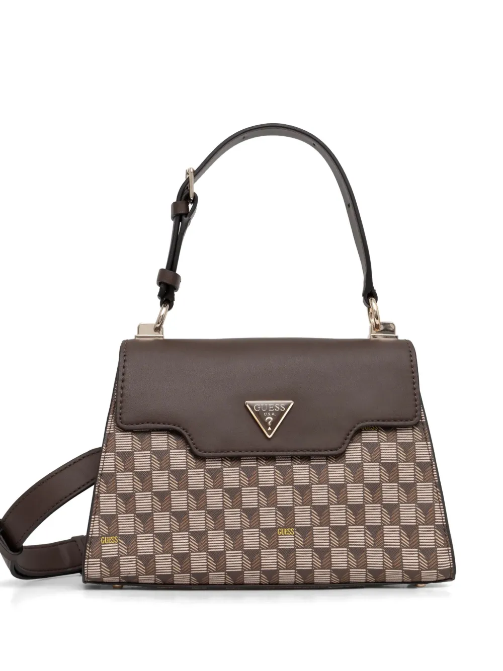 Guess Usa G Wave Satchel Bag In 褐色