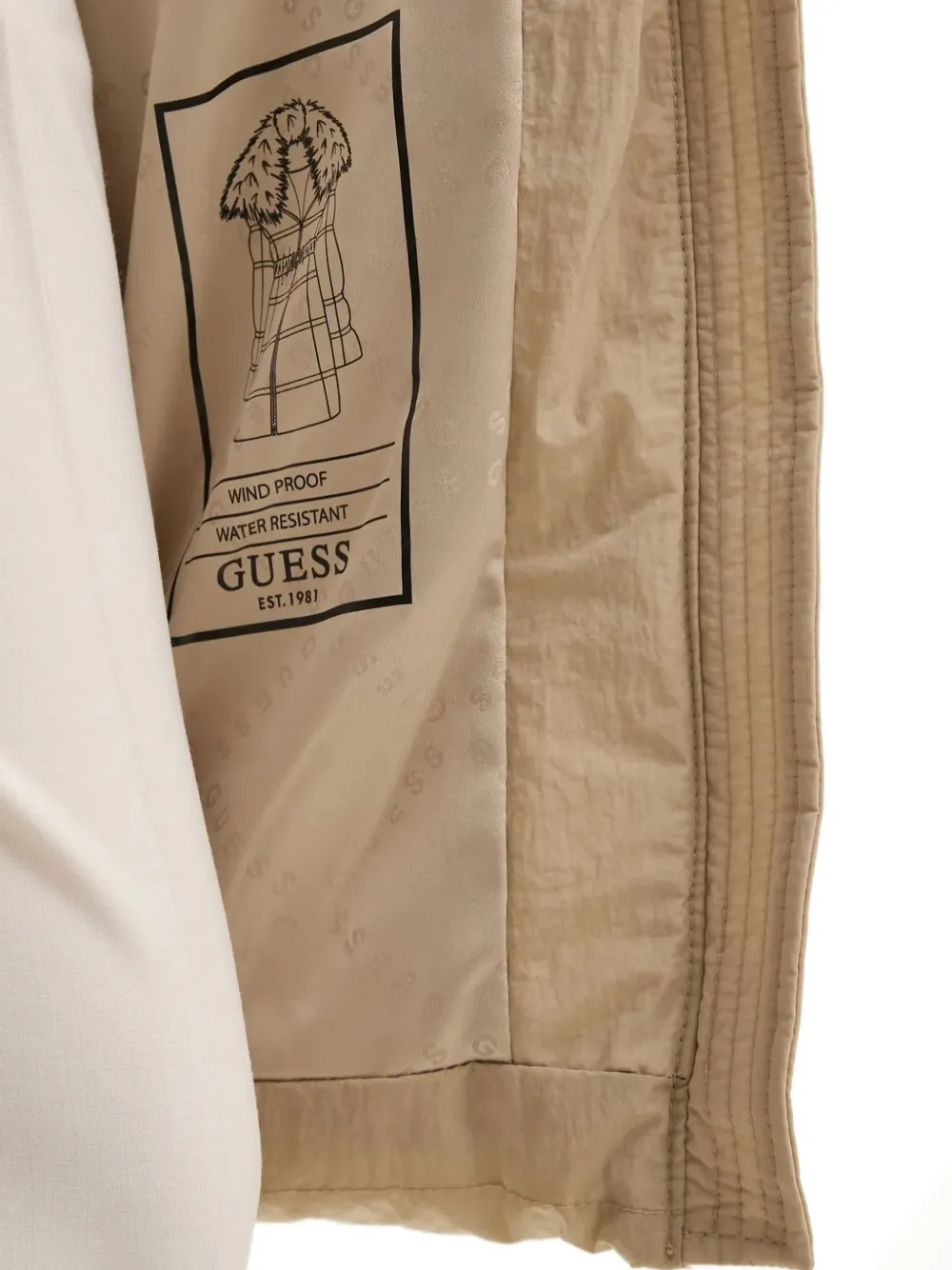 GUESS USA Gewatteerde jas Beige