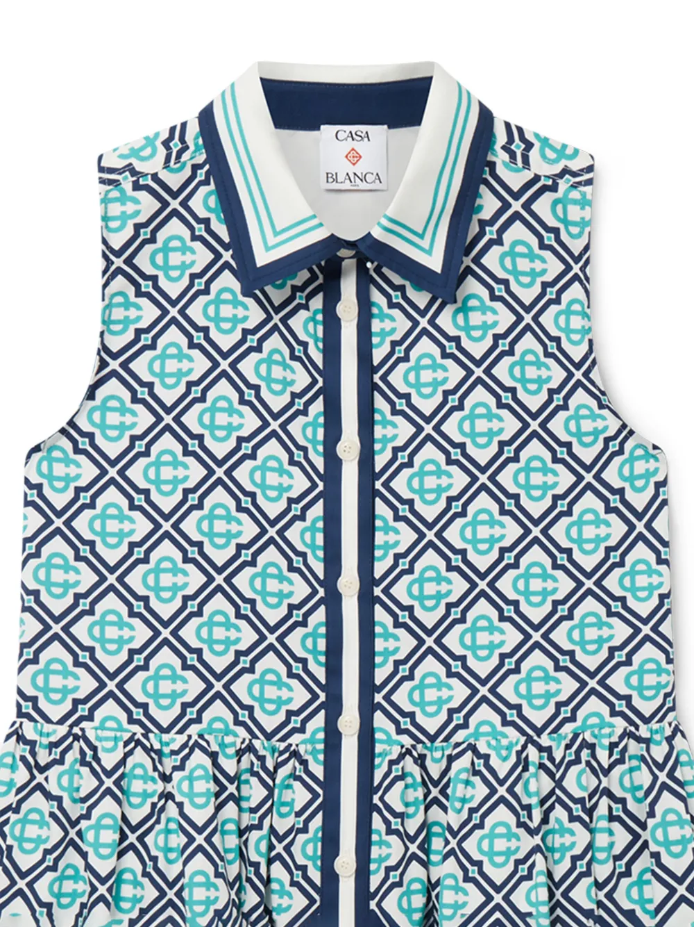CASABLANCA KIDS Jurk met monogram Blauw