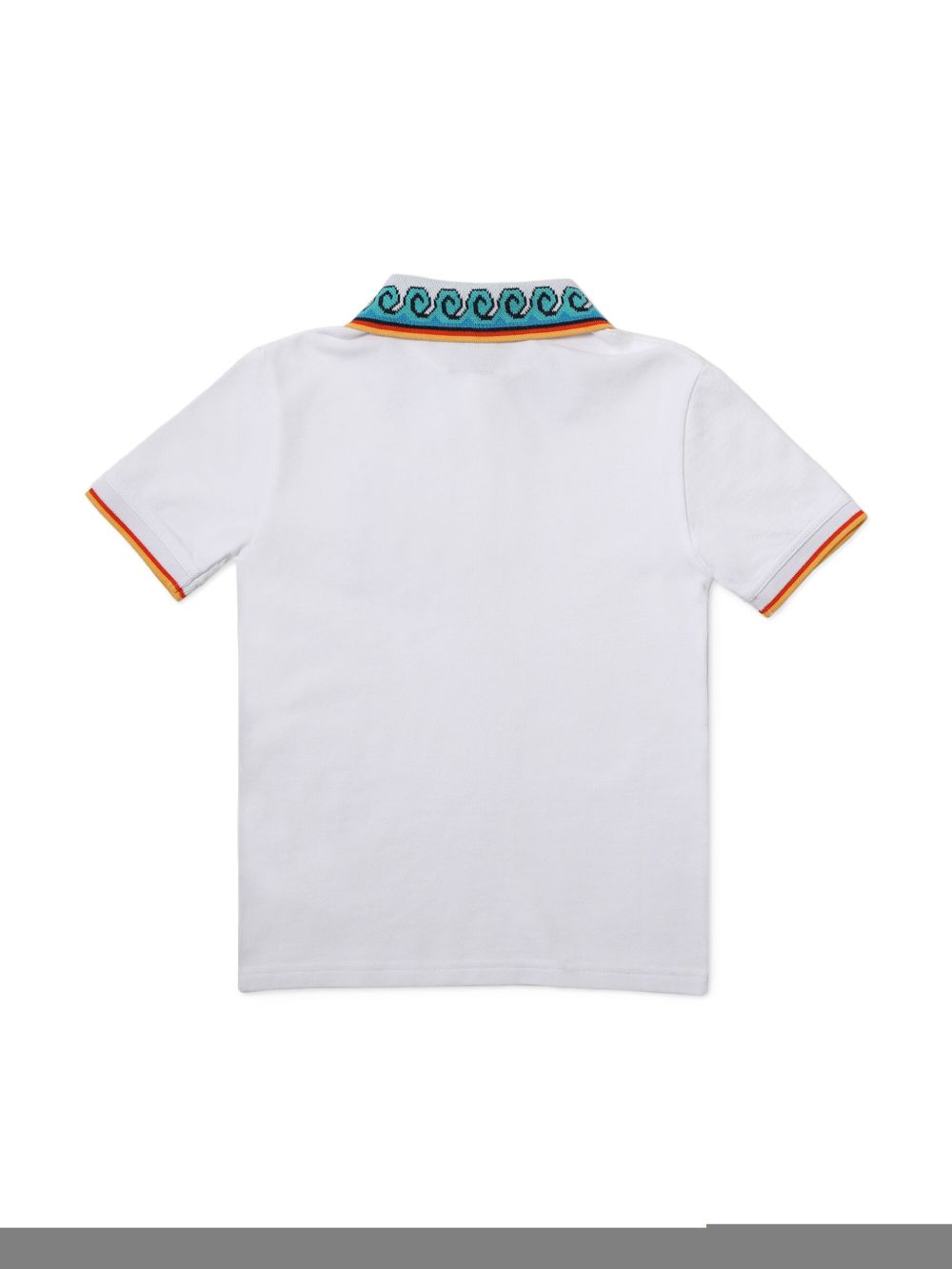 CASABLANCA KIDS organic cotton polo shirt - White