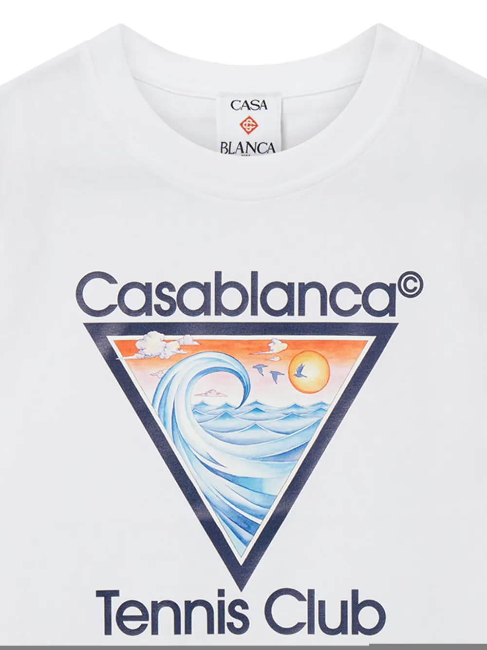 CASABLANCA KIDS Tennis Club Icon T-shirt Wit