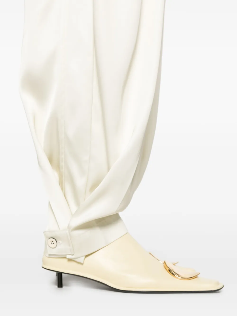 Jil Sander Palazzo plooibroek Beige