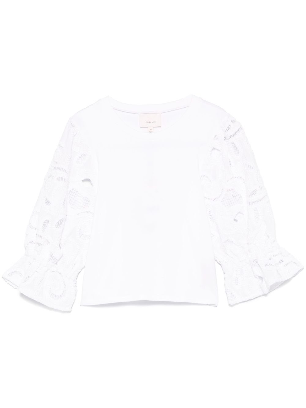 Cinq A Sept embroidered-sleeves - White