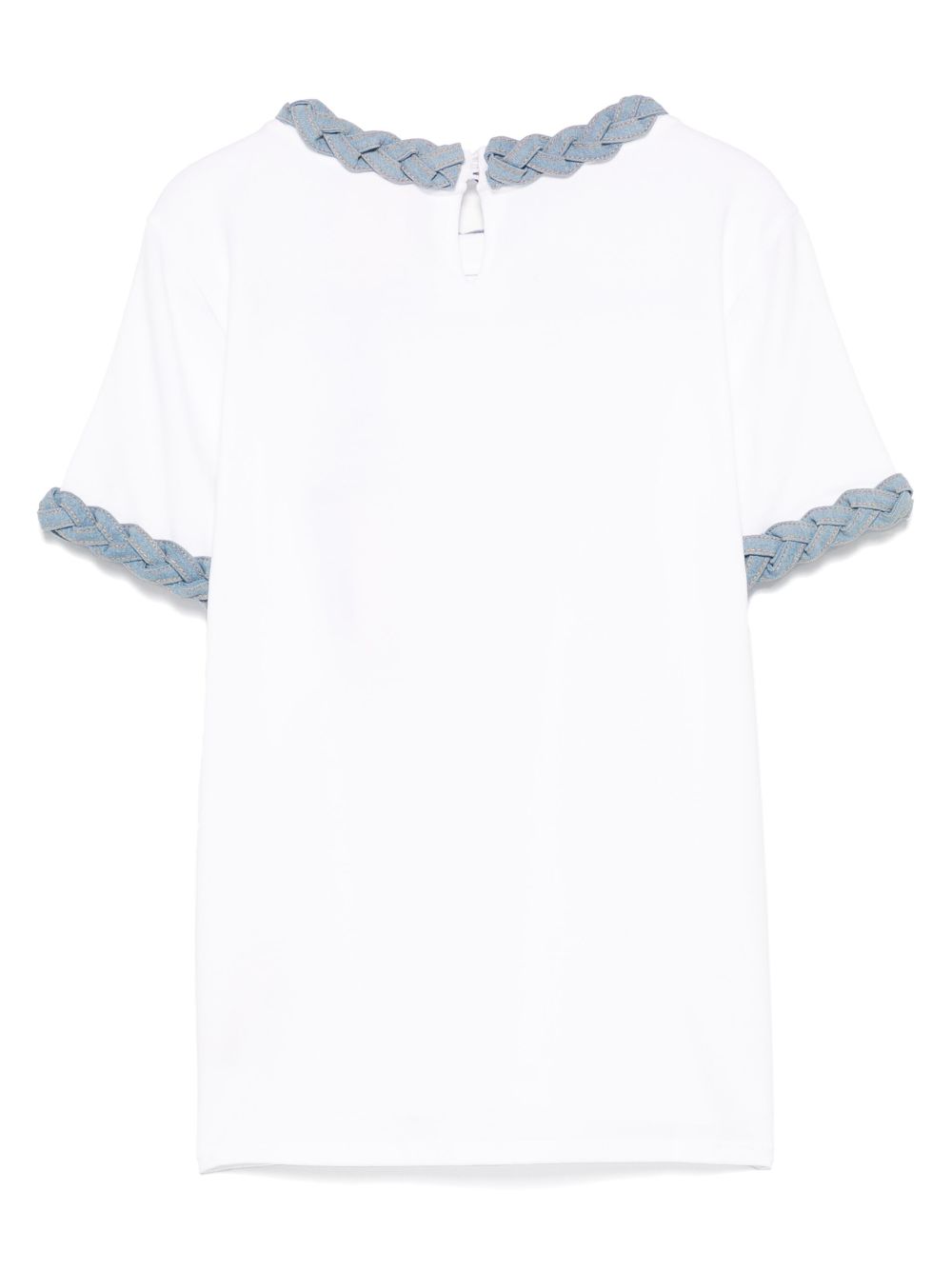 Cinq A Sept braided-detailed T-shirt - White